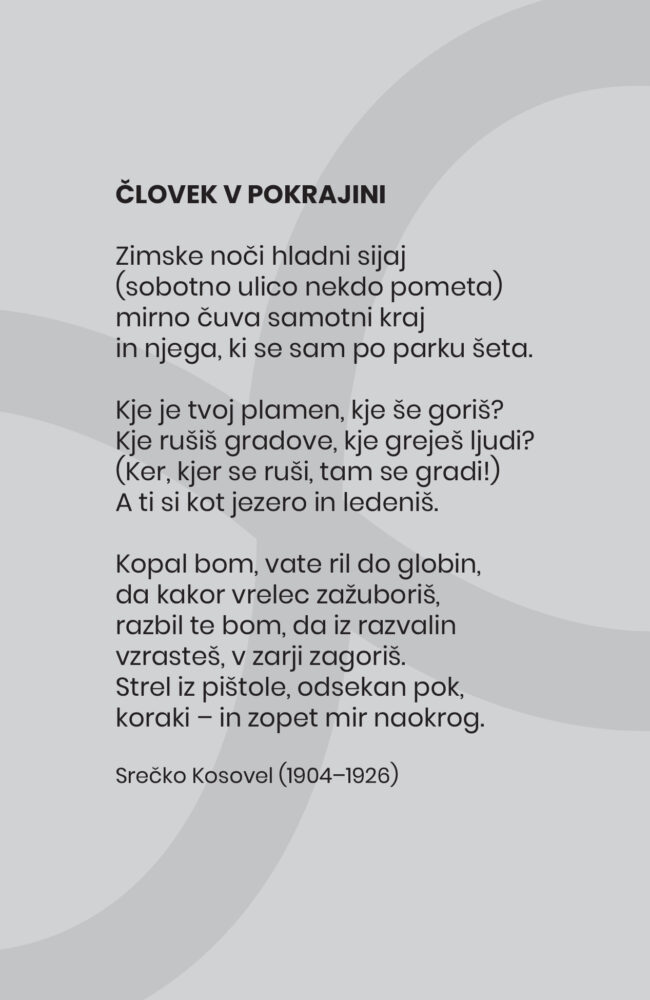 clovek v pokrajini Človek v pokrajini Srečko Kosovel