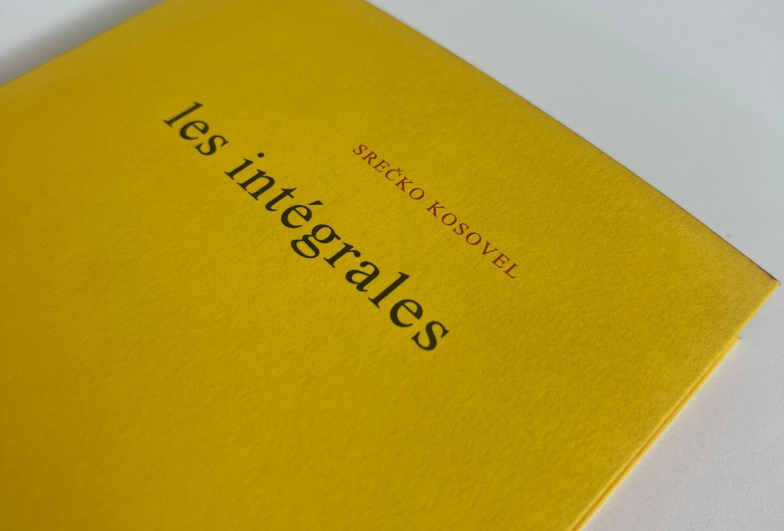 Rumena naslovnica knjige Les Integrales.